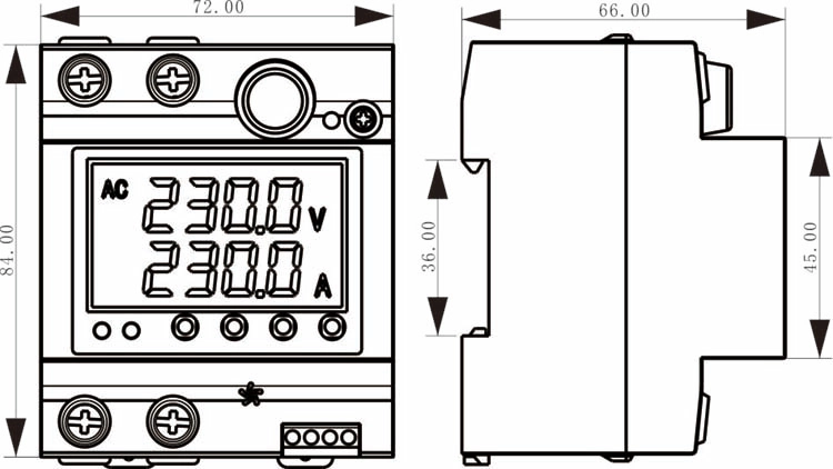 Current Limiting Fire Alarm Protector is Overall dimensionsFHXL-63
