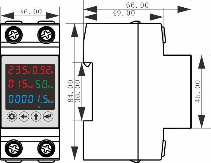 Display menu for selective power limit protector